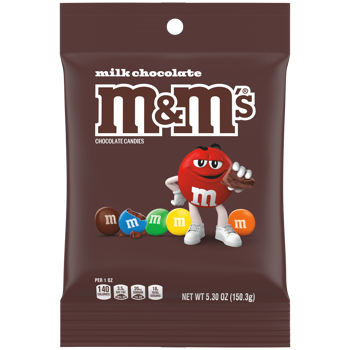 M&M's Milk Chocolate Peg Bag 5.3 oz (3 Bags)