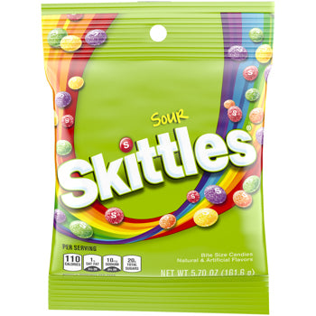 Skittles Sour Peg Bag 5.7 oz (3 Packs)