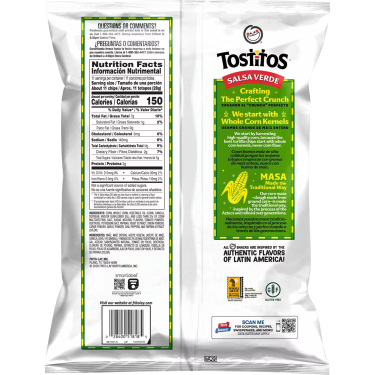 Tostitos Salsa Verde 2.00Oz (25 Count Box)